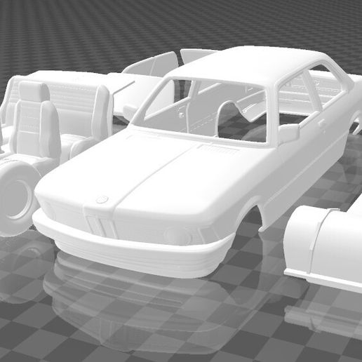 Captura-de-pantalla-2026-01-01-194355.jpg BMW 3 Series E21 Coupe 1975 – Detailed Separate Parts Model Kit – STL for 3D Printing