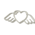 Corazon con alas v1.png Heart with Wings Cookie Cutter