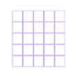 centre.stl Grid for Scrabble Board