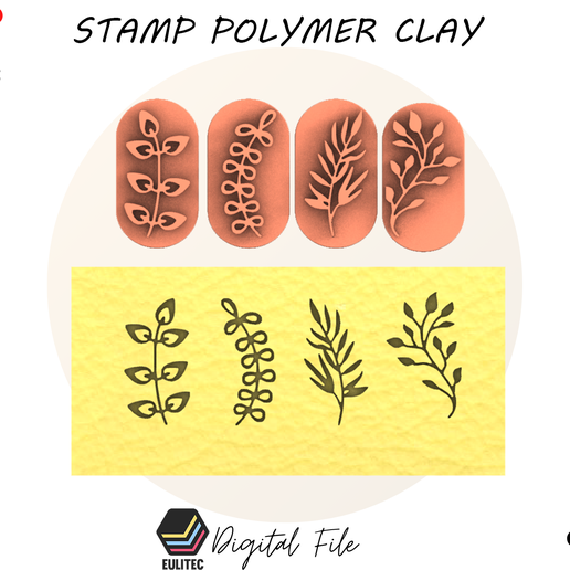 Screenshot_8.png STL file STAMP FOR POLYMER CLAY PRINTED IN 3D- silhouettes of plants and leaves 🌿🌾-LORREN3D・3D printing design to download, EULITEC