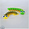 006.jpg 3D file The cutest articulated caterpillar! (easy print)・3D printable design to download