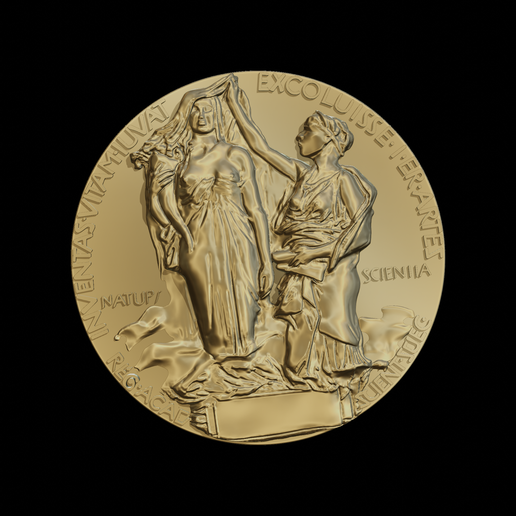 🏅 3D Nobel Prize Medal Model・ STL File for 3D printing・Cults