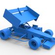 73.jpg Diecast Supermodified front engine Winged race car V2 Scale 1:25