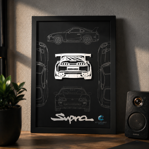 🚗 Toyota Supra MK4 3D Wall Art - STL Files & Digital Poster for DIY ...