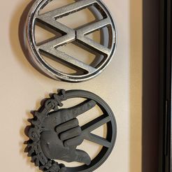 image0.jpeg Classic VW No Worries Emblem Badge