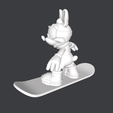 m6.png snowboarder minie mouse, High-Quality 3D Model STL Files for Print - Instant Download & Ready-to-Use!