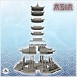 4.jpg Asian pagoda with multiple floors on platform (30) - Asia Terrain Clash of Katanas Tabletop RPG terrain China Korea