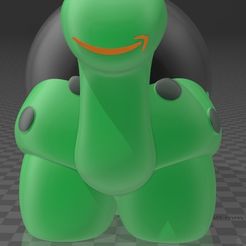 ALEXA-ECHO-DOT-5-Mini_DINO.jpg Archivo STL Suporte Alexa Echo Dot 4a e 5a Geração Tortuga Dino Sorriso Amazon・Modelo para descargar e imprimir en 3D