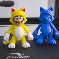 1.jpg Cat Mario Print in Place articulated
