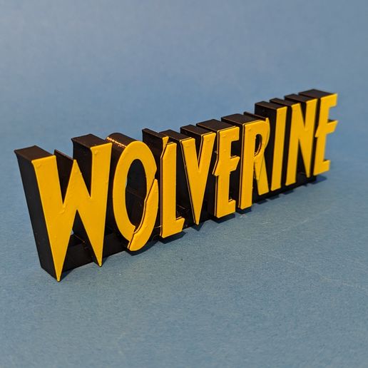 🆕 All New Wolverine - logotipo del cómic・Archivo 3MF para Impresión 3D ...