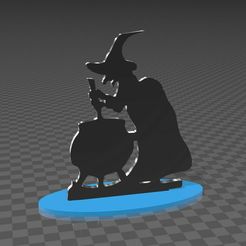 witch.jpg Archivo STL bruja mágica - decoración de halloween・Diseño de impresora 3D para descargar