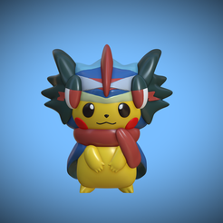 BDBAAC9F-2D95-4578-9882-05C9E1AA6441.png STL-Datei Pikachu-Greninja・Design für 3D-Drucker zum herunterladen
