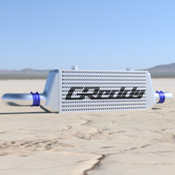 iNTERCOLER1-v11.png STL file Intercooler Turbo with separate pipes and Greddy stencil・3D print design to download