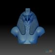3Dprint2.jpg 3-pack 20% Three Gods -Anubis, Bastet Horus Bust