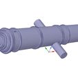 pusk23_barrel_stl-02.jpg model of an old naval gun for 3D print and cnc