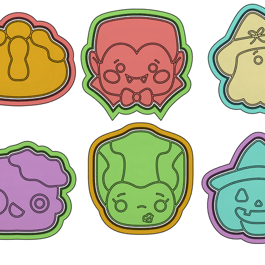 Cortadores de galletas -halloween mini-