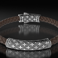 CG-render.2144.png STL file Male bracelet under the skin with a lock style 663・3D printer model to download
