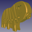 TardiFlex_FreeCAD.png TardiFlex - The flexible tardigrade with stronger hinges (& keychain!)