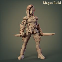 Rogue_Mg3.2-1.jpg STL file Female Elf Rogue – MG3.2・3D printer model to download