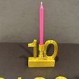 numbers-1-and-0-with-candle.jpg Birthday candle holder with changeable 1.375 inch numbers