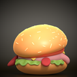 1-6.png kirby burger - kirby fanart 3D print model