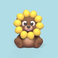 Cod2304-BearFlowerMask-1.jpg Fichier 3D Masque Fleur d'Ours・Design à télécharger et à imprimer en 3D