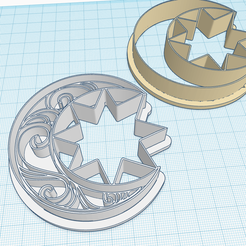 moon-star-cookie-cutter-2-2.png Archivo STL Estrella y luna Cortador de galletas, cortador de arcilla polimérica, sello celestial, molde, embross, pendientes, decoración de vacaciones de Navidad, PACK de 2 piezas・Plan de impresora 3D para descargar