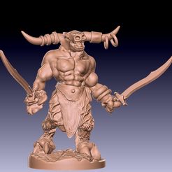 Minotaur_with_two_swords-1.jpg Minotaur gladiator with two swords