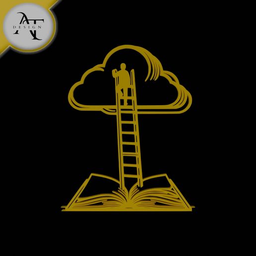 Ladder - Line Art - 2D Wall Art Decor 3D model