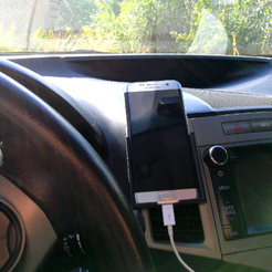 0.png Archivo 3D gratis Soporte para coche con borde Samsung Galaxy S7・Diseño de impresora 3D para descargar