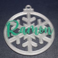 IMG_8186.JPG Бесплатный STL файл Christmas ball RAMON・Дизайн 3D-печати для загрузки