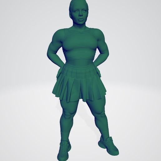 девушка 04 3D model