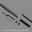 Mandalorian-Vibroknife-Exploded-Watermarked.png Fichier 3D Pack d'accessoires de Cosplay Mandalorian - Fichier .STL pour impression 3D・Modèle à télécharger et à imprimer en 3D