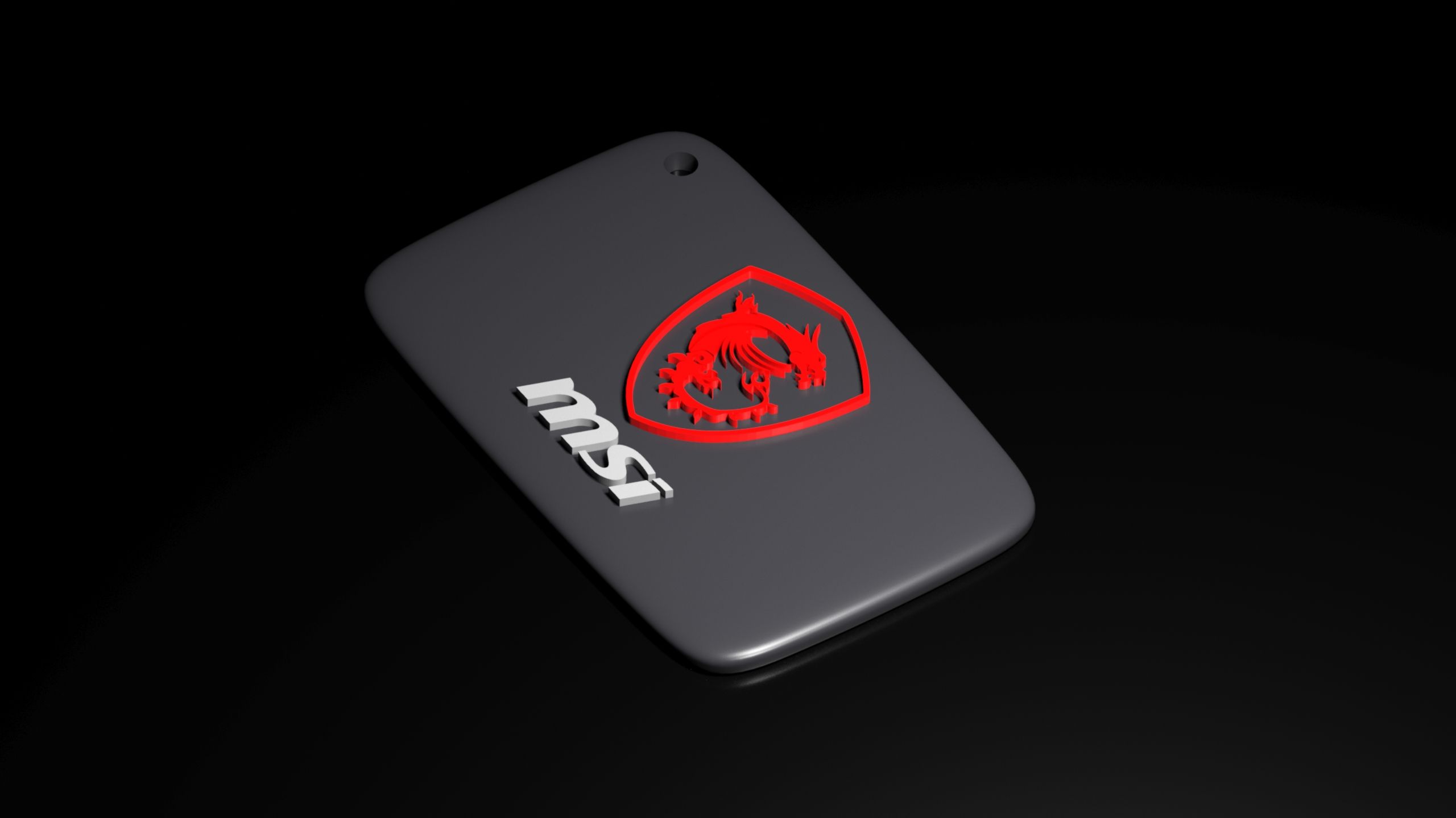 Descargar archivo STL gratis Placa KEYCHAIN MSi • Diseño para imprimir ...