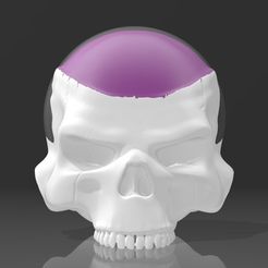 ECHO-DOT-5-SKULL-FREEZERjpg.jpg STL-Datei Suporte Alexa Echo Dot 4a e 5a Geração Freezer Skull Dragon Ball・3D-druckbares Design zum Herunterladen