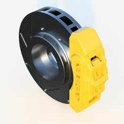 ASM-Brake-disc.jpg STL file Brake disc ASM - Caliper・Template to download and 3D print