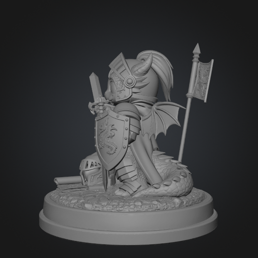 🐉 Cute Fantasy Warrior Dragon STL File for 3D Printing・ STL File for 3D ...