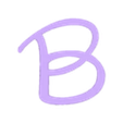 B_Cover.stl LED Alphabet Font NEW Walt Disney Name Lamp by T-D3SIGN
