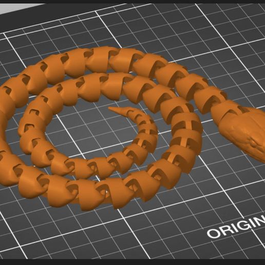 articulated snake 3D model