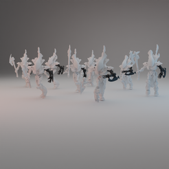 Gardes-fantomes_rendu_00.png Free STL file Running Wraith with axe・3D printing design to download