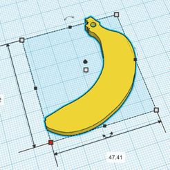 banana-medidas.jpg Archivo STL Llavero frutal - Banana・Diseño imprimible en 3D para descargar