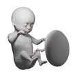 Ninth_Month_Diffuse_Light.png 3D file Month 9 Human embryonic (baby stages)・3D printable model to download