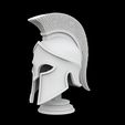 Helmet.4.jpg Spartan Helmet on Base 3D Print Model