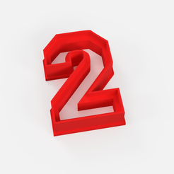 num 2.png STL file COOKIE CUTTER NUMBER STL 2 - COOKIE CUTTER NUMBER 2・3D print design to download