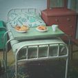 MINIATURE-1940S-HOSPITAL-ROOM.jpg MINIATURE Retro/Vintage Hospital Bed HOSPITAL BED | Early 1900 Hospital Room | Miniature Furniture