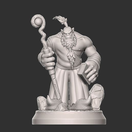 ZBrush-Document1.jpg Wizard orc miniature