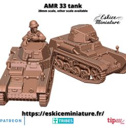 AMR33-1.jpg AMR33 tank with pilot - 28mm