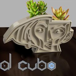 Maceta-mujer-cubism-v1.jpg STL file Cubism Woman Vase・3D printer design to download, rioferdynand
