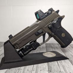 p229-legion-on-stand.jpg Supports pour armes à feu, SIG SAUER Legion Coin Slot
