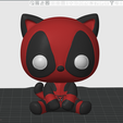 aff7a20f-f25f-4f49-97bb-28297ee3101b.png CatPool - Deadpool Cat Figurine - No Supports 3D Print STL/3MF